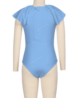 Frill Sleeve Zip Back One Piece