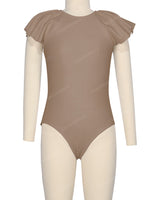 Frill Sleeve Zip Back One Piece