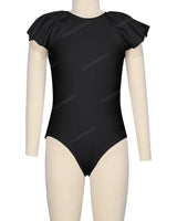 Frill Sleeve Zip Back One Piece