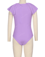 Frill Sleeve Zip Back One Piece