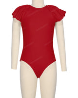 Frill Sleeve Zip Back One Piece