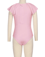 Frill Sleeve Zip Back One Piece