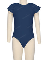 Frill Sleeve Zip Back One Piece