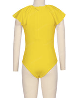 Frill Sleeve Zip Back One Piece