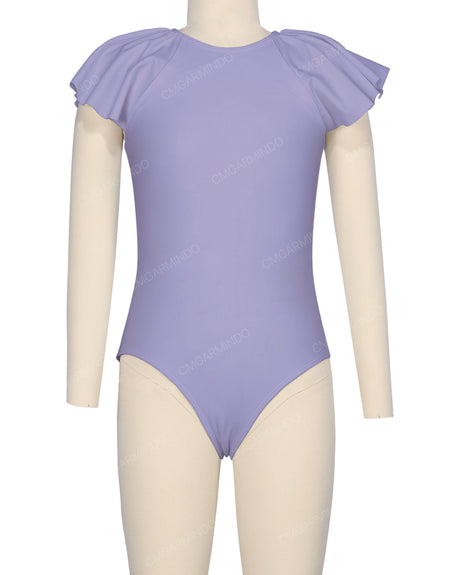 Frill Sleeve Zip Back One Piece