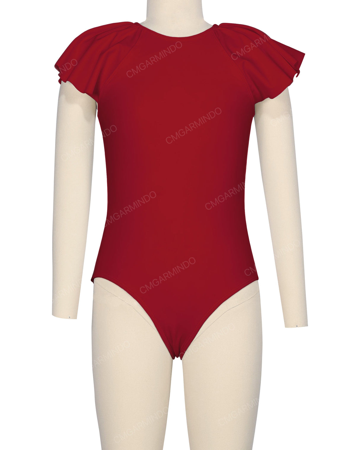 Frill Sleeve Zip Back One Piece