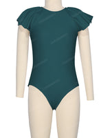 Frill Sleeve Zip Back One Piece