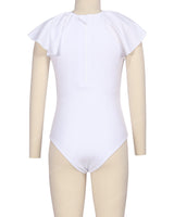 Frill Sleeve Zip Back One Piece