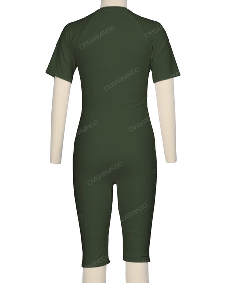Short Sleeve Front Zip Full Piece Rashie