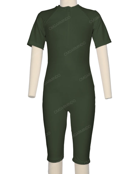 Short Sleeve Front Zip Full Piece Rashie