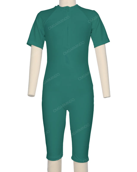Short Sleeve Front Zip Full Piece Rashie
