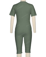 Short Sleeve Front Zip Full Piece Rashie