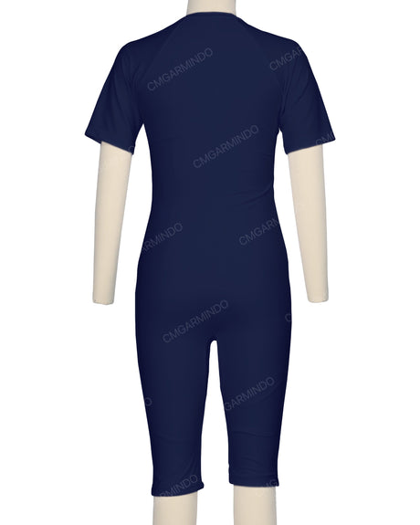 Short Sleeve Front Zip Full Piece Rashie