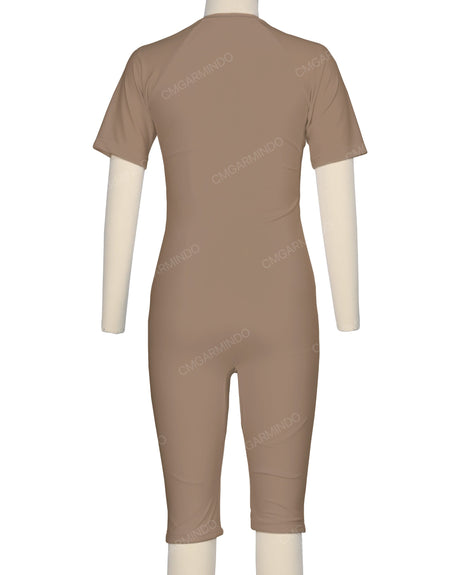 Short Sleeve Front Zip Full Piece Rashie