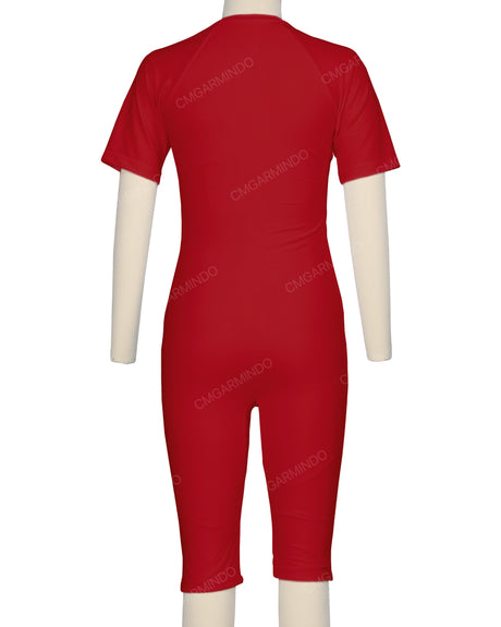 Short Sleeve Front Zip Full Piece Rashie