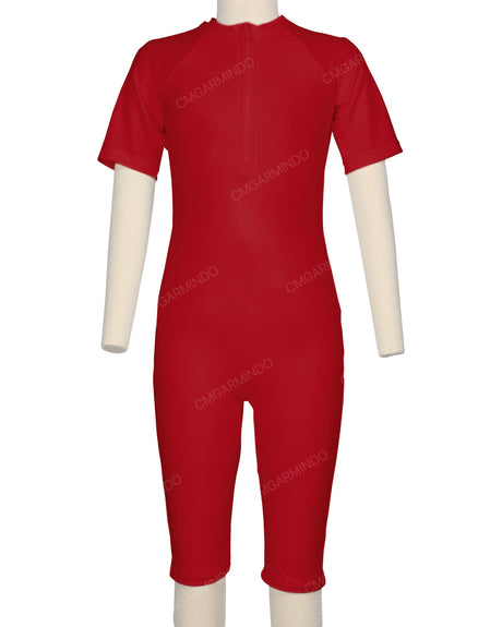 Short Sleeve Front Zip Full Piece Rashie