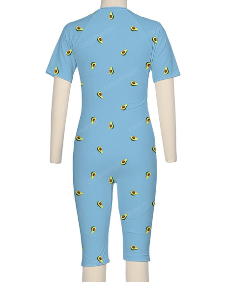 Short Sleeve Front Zip Full Piece Rashie