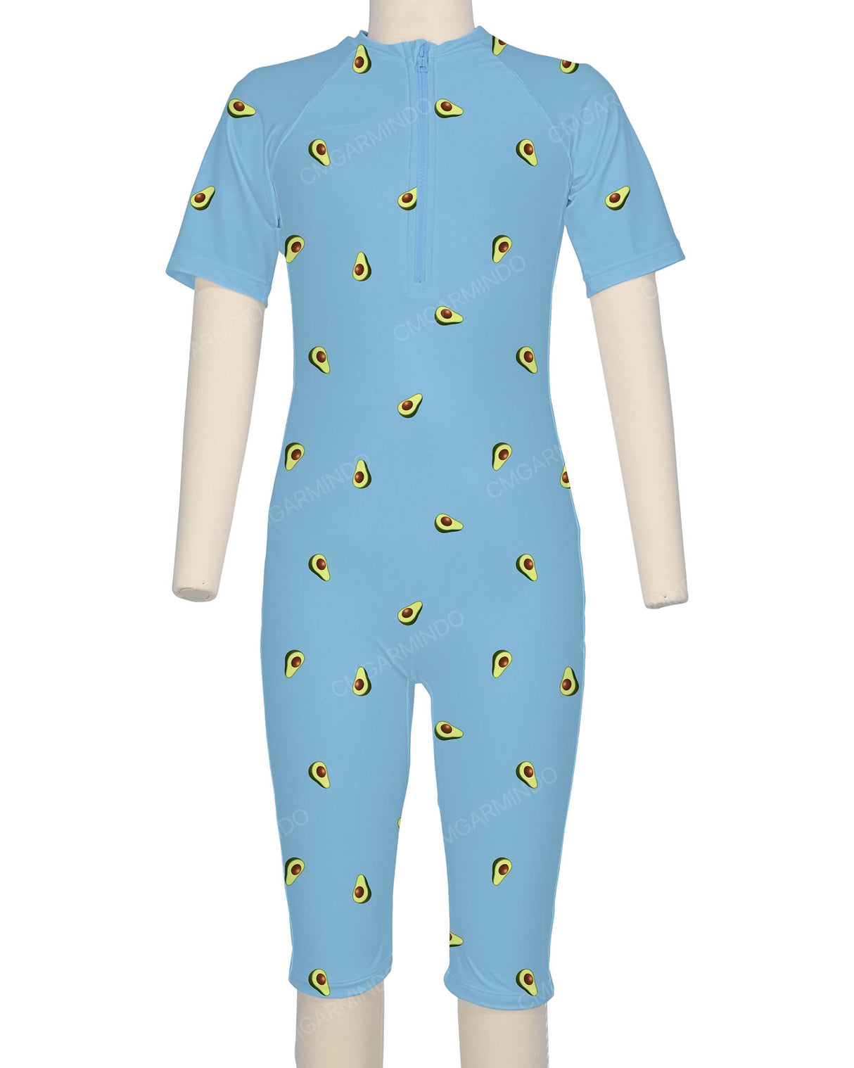 Short Sleeve Front Zip Full Piece Rashie