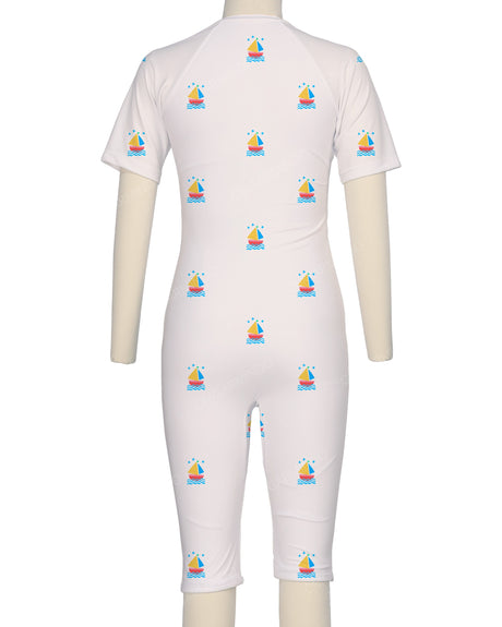 Short Sleeve Front Zip Full Piece Rashie