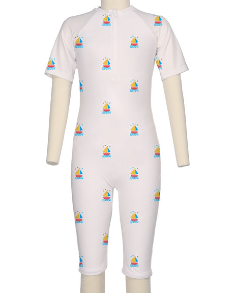 Short Sleeve Front Zip Full Piece Rashie