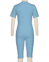 Short Sleeve Front Zip Full Piece Rashie