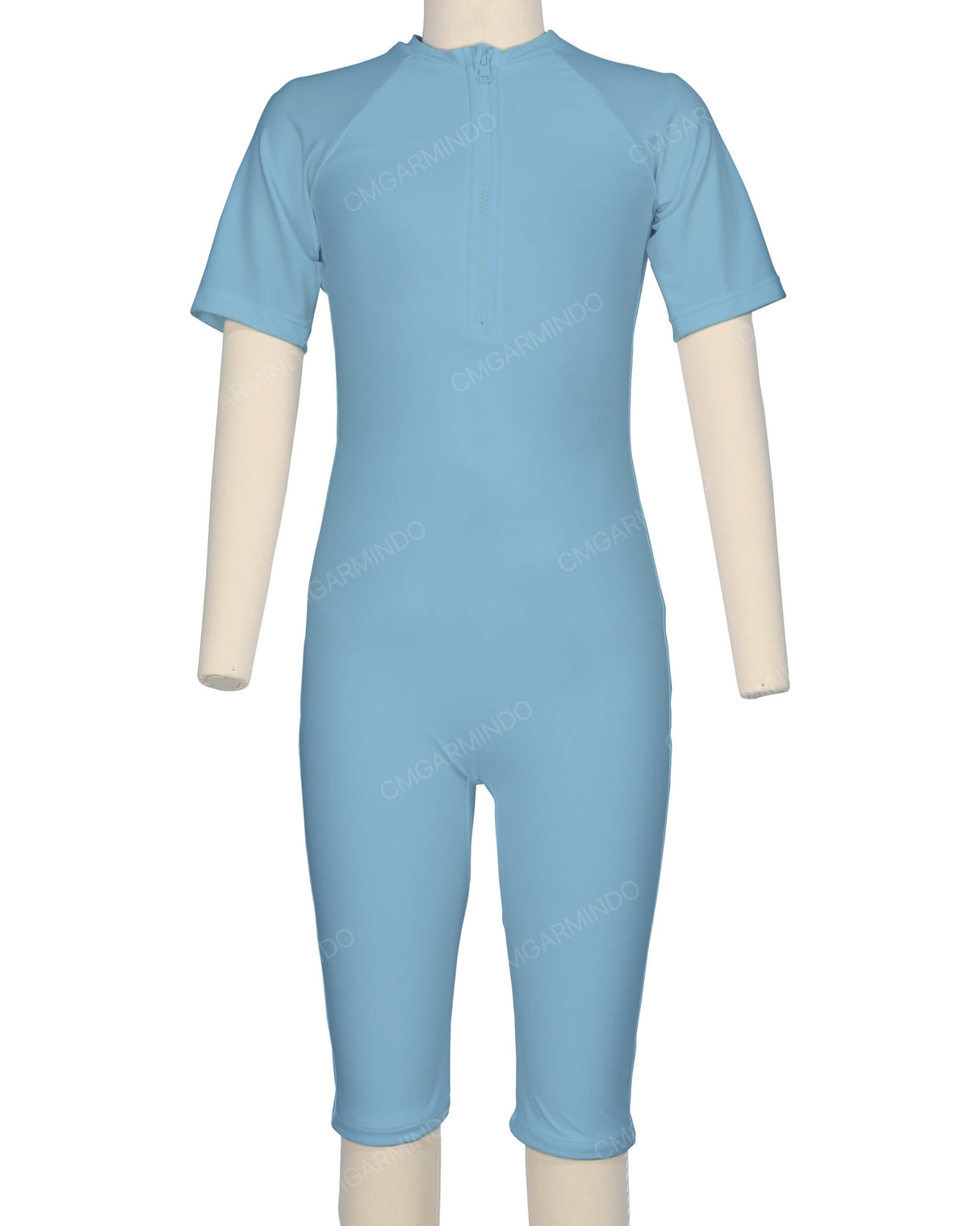 Short Sleeve Front Zip Full Piece Rashie