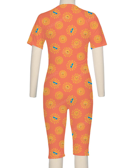 Short Sleeve Front Zip Full Piece Rashie