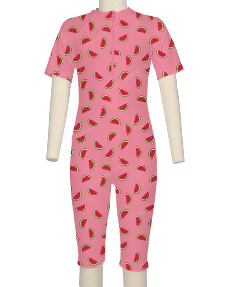 Short Sleeve Front Zip Full Piece Rashie