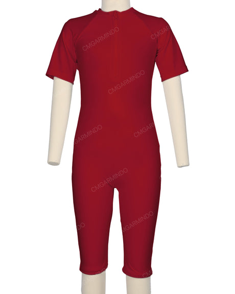 Short Sleeve Front Zip Full Piece Rashie