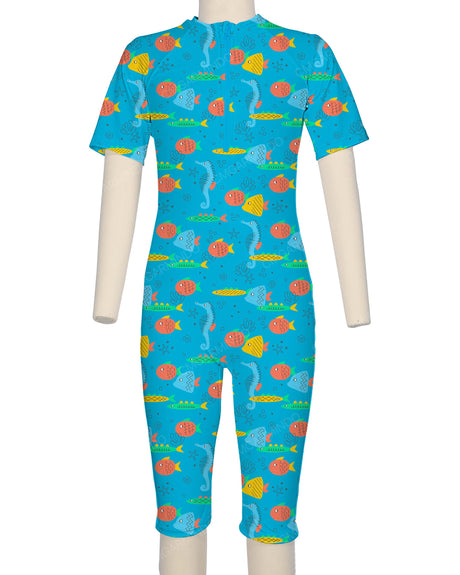 Short Sleeve Front Zip Full Piece Rashie