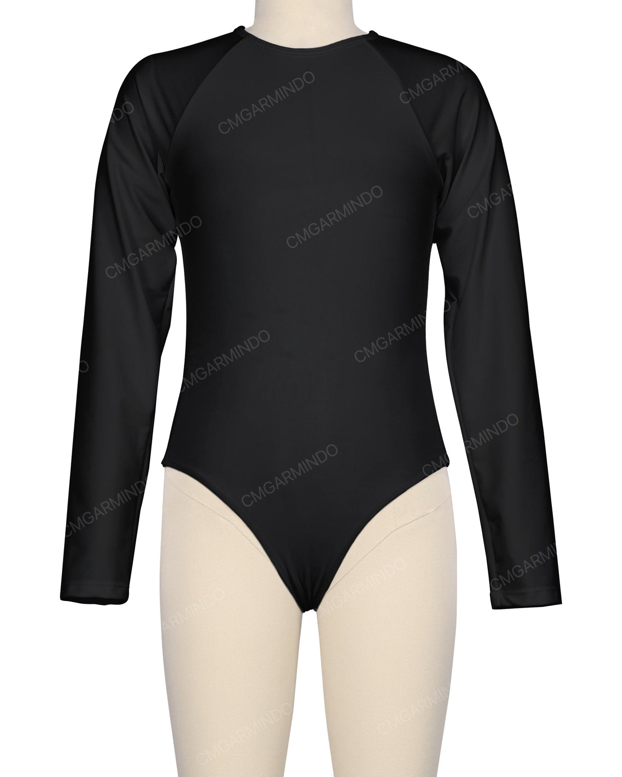 Long Sleeve Zip Back One Piece