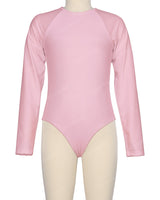 Long Sleeve Zip Back One Piece