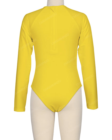 Long Sleeve Zip Back One Piece