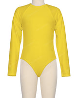 Long Sleeve Zip Back One Piece