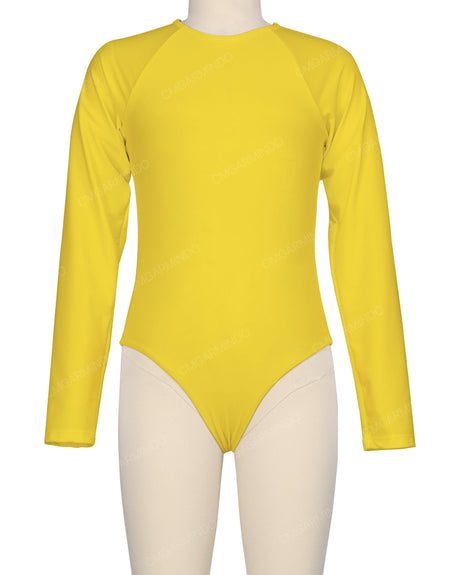 Long Sleeve Zip Back One Piece