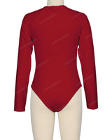 Long Sleeve Zip Back One Piece