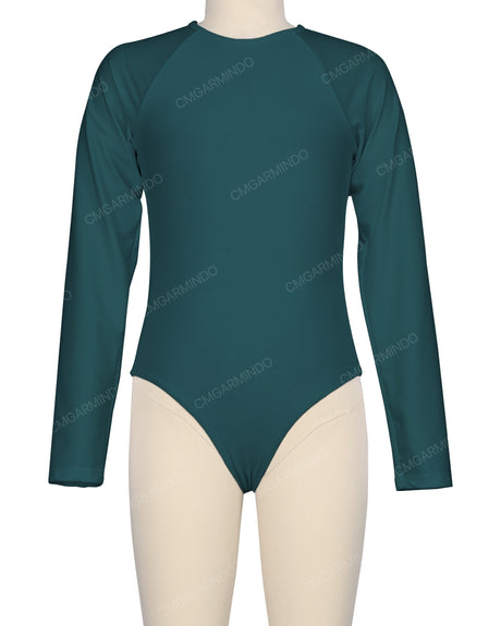Long Sleeve Zip Back One Piece