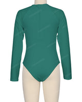 Long Sleeve Zip Back One Piece
