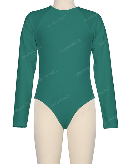 Long Sleeve Zip Back One Piece