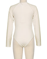 Long Sleeve Zip Back One Piece