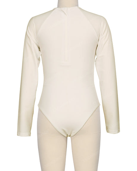 Long Sleeve Zip Back One Piece