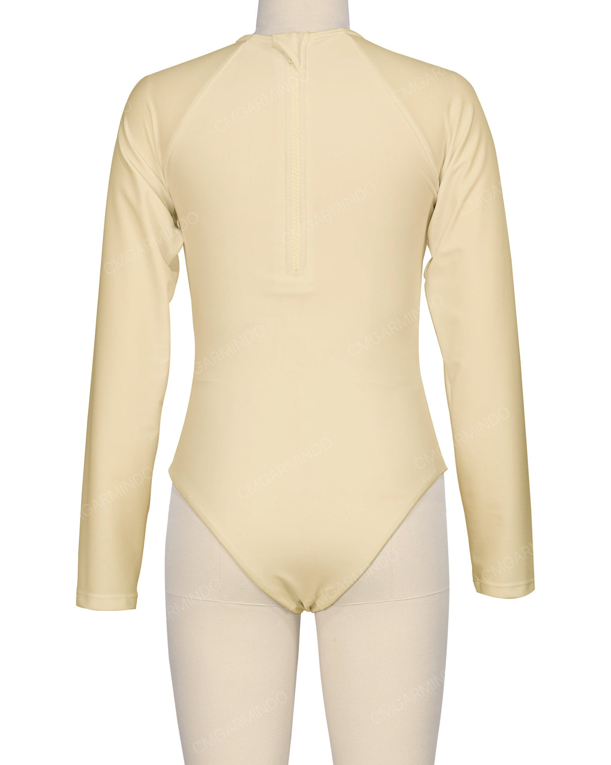 Long Sleeve Zip Back One Piece