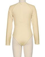 Long Sleeve Zip Back One Piece