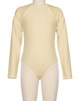 Long Sleeve Zip Back One Piece
