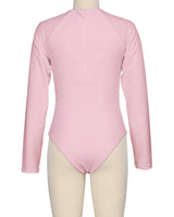 Long Sleeve Zip Back One Piece