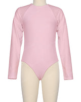 Long Sleeve Zip Back One Piece