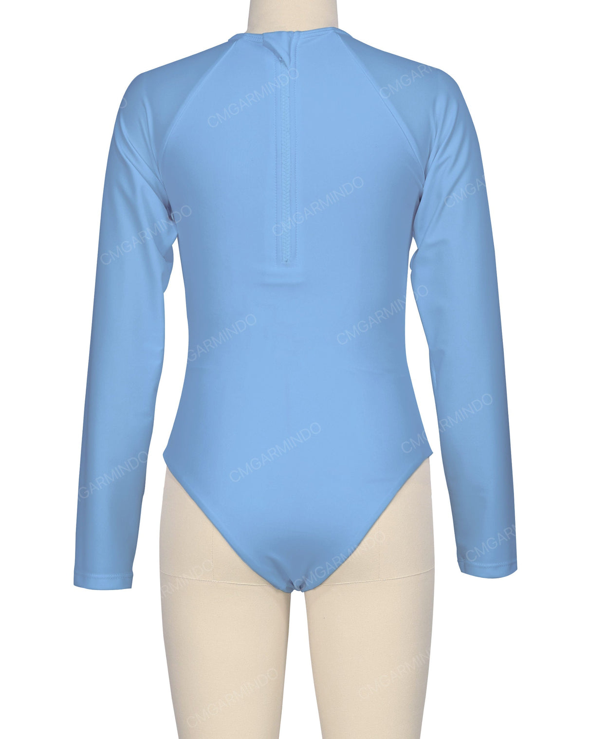 Long Sleeve Zip Back One Piece