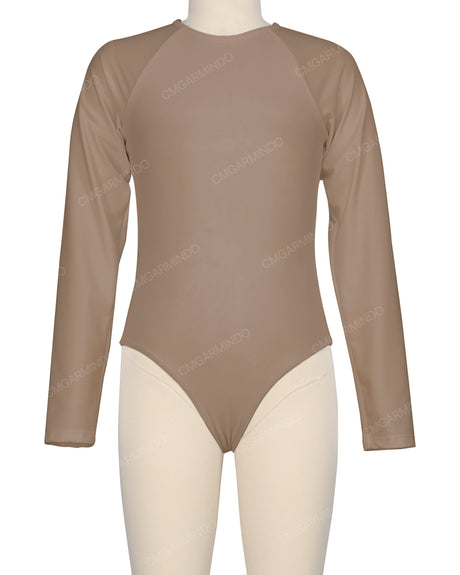 Long Sleeve Zip Back One Piece