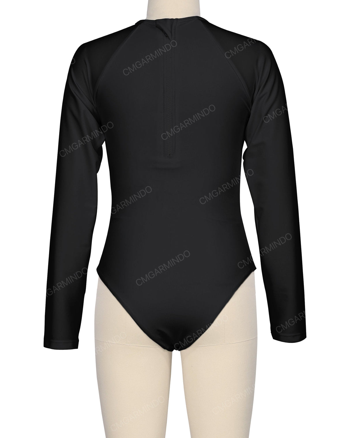 Long Sleeve Zip Back One Piece