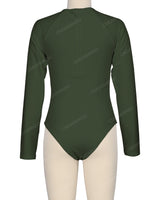 Long Sleeve Zip Back One Piece